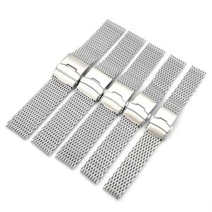 Thickened 4.0mm 18 20 22 24mm Stainless Steel Shark Mesh Charm Watch <b>Strap</b> - Product Image 2