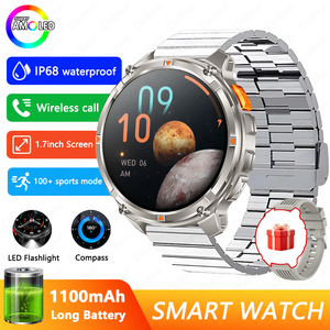 Reloj Inteligente para Hombre, Smartwatch con GPS y Brújula, 1100mAh de Larga Duración, Resistente al Agua 5ATM, Llamadas Bluetooth, Monitor de Ritmo Cardíaco - Product Image 1