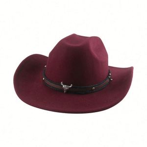 Sombrero de Vaquera de Moda, Nuevo Modelo 2023, Más Vendido, Sombrero de Vaquero Occidental de Lana Sintética - Product Image 2