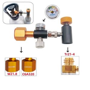 Adaptateur en laiton pour cartouche Sodastream Fizzi Gold (filetage TR21-4) pour outils pneumatiques 2000 PSI, pour machine à eau gazeuse personnalisée CO2 - Product Image 1