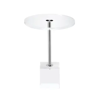 공장 맞춤형 투명 아크릴 엔드 테이블 침대 사이드 테이블 거실 투명 루사이트 커피 테이블