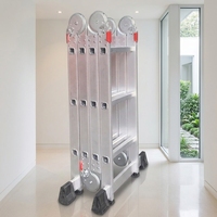 Échelle télescopique double en aluminium de type A de 6,7 m, échelles droites simples EN131, échelles domestiques