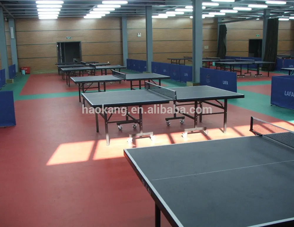 8Mm Độ Dày Ping Pong Tòa Án Pvc Vinyl Sàn Thể Thao