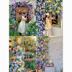 Paredes Florales, Flores Artificiales, Arco de Flores de Seda, Accesorios para Fotografía de Bodas al Aire Libre, Decoraciones para el Hogar, Reutilizables - Product Image 1