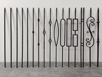 Modèle de conception traditionnelle ZSZSK-03 broches creuses en fer forgé noir satiné 1/2 ''balustres à une articulation escalier nouveau Design