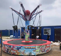 Trampoline Électrique Rotatif pour Enfants avec Barrières de Sécurité – Prix du Bungee Jumping Extérieur