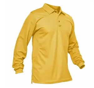 DFT01 stok üniforma kargo erkekler üniforma uzun kollu sarı kol cepler ve gözlük kanca ile polo gömlekler çok renkler