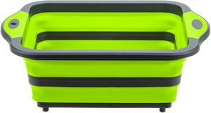 NOVISON Multifunctional Home Kitchen Collapsible <b>BBQ</b> Prep Tub Green Water Colander Basket Folding Plastic Cutting Board - Product Image 5