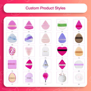 Bouffée de poudre libre douce en gros Bouffée de poudre pour le maquillage du visage en velours triangulaire - Product Image 6