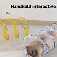 Jouet de divertissement pour animaux de compagnie en forme de S de ressort de tunnel de jouet de tunnel de chat interactif coloré pour le chat