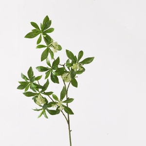 Plante Artificielle Décorative à Toucher Réel, Pieris Japonais avec Graines, Fleurs Vertes Imprimées en 3D, Vente Chaude - Product Image 4