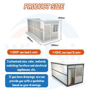 Cartella WinFair prefabbricata casa casa ufficio casa casa a basso costo sito costruzione pieghevole cile contenitore casa per la <span class=keywords><strong>vendita</strong></span> - Product Image 2