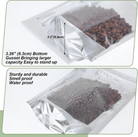 Sachet refermable personnalisé en Mylar avec fermeture éclair pour bonbons et snacks, emballage alimentaire en plastique, pochette autoportante refermable avec feuille d'aluminium et matériau PE