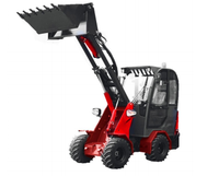Pengiriman Gratis Compact Loader Diesel Mini Wheel Loader 4X4 1 Ton hingga 3 Ton dengan Bucket Teleskopik