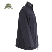 Veste uniforme M65 unisexe en polyester/coton Rip-Stop, noire unie, style BDU, pour le terrain, formelle, fournie directement par l'usine