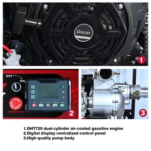 Doppel zylinder 4 Zoll tragbarer Benzinmotor Wasserpumpe 20 PS Benzinmotor Kolbens truktur Wasserpumpe - Product Image 6
