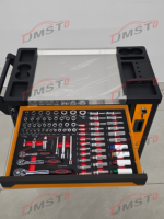 Nouvelle série jaune 2026 : Chariot à outils en acier laminé à froid SPCC avec kit de 258 outils, 7 tiroirs et serrure à clé pour garage et entretien automobile