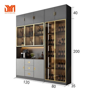 <span class=keywords><strong>JYN</strong></span> Armoire à vin et à thé personnalisée Armoire à vin et thé moderne, légère et luxueuse du sol au plafond Armoire à vin nordique pour la maison - Product Image 4