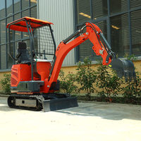 Mini-excavatrice de 1,2 tonne, Euro 5 CE EPA, chenilles en caoutchouc, micro-pelle multifonctionnelle pour la ferme, mini-excavatrice diesel, directement de l'usine