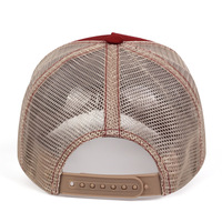 Cappello da Baseball Snapback a 5 Pannelli Rosso Personalizzato con Logo, in Cotone e Rete, Corona Alta, Stile Hip Hop Streetwear per Brand, Vendita all'Ingrosso