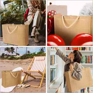 Bolsas de Yute Personalizadas para Regalos de Boda, Playa, Compras, Reutilizables, al por Mayor en Línea - Product Image 5