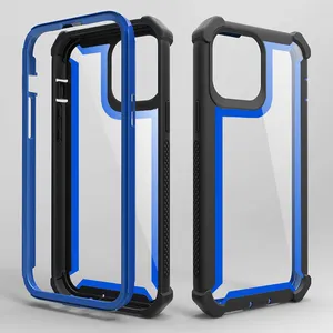 适用于iPhone 12 Pro Max机箱的全身坚固清晰保险杠外壳重型保护设计手机装甲盖