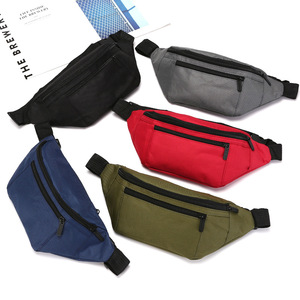 Sac banane unisexe à empiècements, fermeture éclair, durable, pour sports de plein air, sacoche de téléphone, sac à bandoulière décontracté - Product Image 1