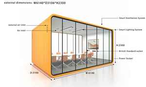 4-व्यक्ति मॉड्यूलर मीटिंग पॉड बूथ साउंडप्रूफ इको-फ्रेंडली ऑफिस फोन कॉल वर्क स्पेस हॉस्पिटल होटल वेयरहाउस का उपयोग - Product Image 6