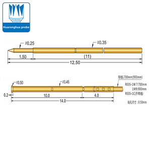PA035-Series Brass vàng-mạ PCB Board Hàn Doanh kiểm tra thăm dò 12.5 mét thimble kim tay áo Tổng chiều dài mạch tích hợp - Product Image 6