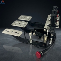 Nouvelle boîte de vitesses à 3 pédales suspendue de course avec barre d'équilibrage et cylindres maîtres en aluminium CNC pour voitures de rallye et de drift sur piste