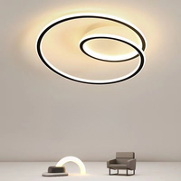 Plafonnier LED carré minimaliste moderne nordique, lampe design personnalisée pour chambre principale et bureau
