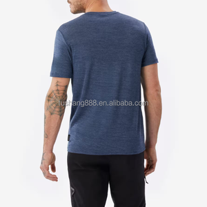 Ropa de alta calidad Soft Custom Unicolor Solid Mens 100 <span class=keywords><strong>Merino</strong></span> Wool T Shirt - Product Image 2