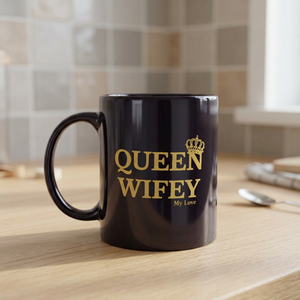 Mug à café en céramique noire, tasse à thé en céramique imprimée, mug en céramique personnalisé, tasse à café avec impression noire, mug en céramique pour le thé - Product Image 2