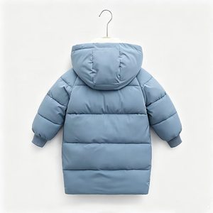 Manteau à capuche coupe-vent décontracté pour enfants - Longueur mi-longue, adapté aux garçons et aux filles, vêtement d'extérieur polyvalent et chaud - Product Image 6