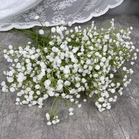 Buket bunga buatan pengaturan bunga buatan bunga baby Breath kualitas tinggi putih
