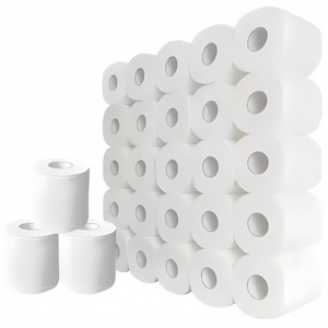 Luxury 4-Ply Extra Soft White Toilet Paper Jumbo Roll Size Strong and <b>Cheap</b> Coreless for Premium Home Bathroom Free Sample - Product Image 2