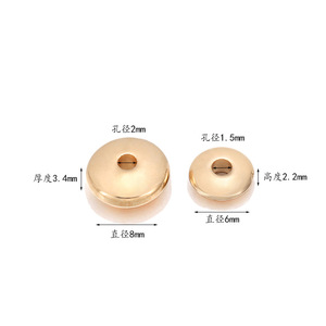 CCB <b>Disc</b> Spacer Beads 8mm Rhodium Gunmetal Antique Bronze Rose <b>Gold</b> KC <b>Gold</b> Jewelry Findings for Bracelet Making - Product Image 2