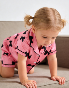 <span class=keywords><strong>Pigiama</strong></span> in Raso <span class=keywords><strong>con</strong></span> Fiocco per <span class=keywords><strong>Bambina</strong></span>, Set Loungewear per Bambini, Primavera-Estate, <span class=keywords><strong>con</strong></span> <span class=keywords><strong>Bottoni</strong></span> - Product Image 5