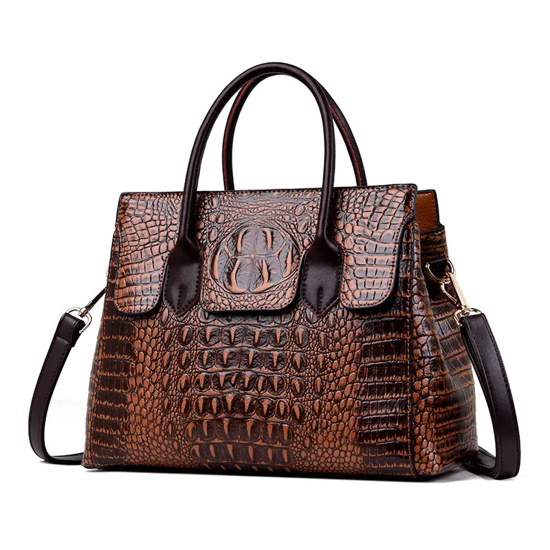 Women's bag European and American fashion ladies alligator hand bag big crocodile handbags shoulder bags luxury women handbags