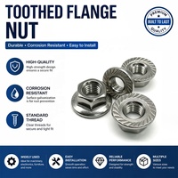 Conductive Grounding Hex Flange Nut Serrated Teeth Stainless Steel Nut Chassis Cabinet Fastening Parts