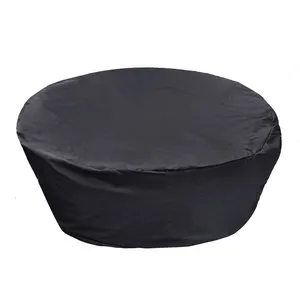 Factory outlet round outdoor Polyester Fabric material garden furniture waterproof round table cover