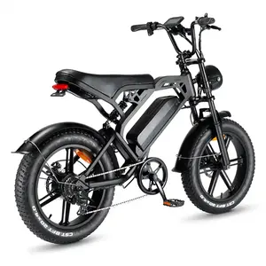 저렴한 가격 7 속도 최대 전력 모터 전기 자전거 48V 오프로드 전기 자전거 31 - 60 km 스틸 EU 미국 성인 25km V20 Fatbike