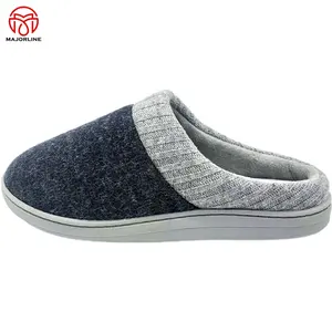 Pantofole da Casa <span class=keywords><strong>Invernali</strong></span> Personalizzate OEM <span class=keywords><strong>per</strong></span> <span class=keywords><strong>Uomo</strong></span> e Donna, con Suola in TPR, Memory Foam e Cashmere - Product Image 5