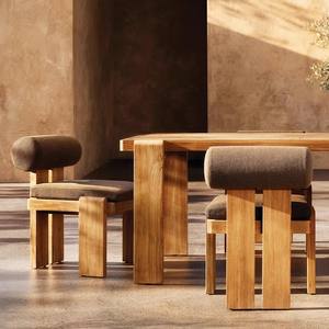 Ensemble de canapés de jardin en bois massif style Wabi Sabi, résistant à l'eau, pour villas, maisons d'hôtes et hôtels - Product Image 4