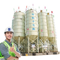 Silo à ciment de 100 tonnes, capacité de chargement de 75 mètres cubes de ciment, poids de 6 tonnes