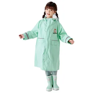 Custom Logo Printing Children Cartoon Cute Raincoat Boys And Girls Raincoat Kids Outdoor Raincoats