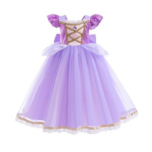 Costume de princesse pour filles, déguisement de Cendrillon, robe de soirée en tulle, tenue de tutu pour enfant, Halloween, carnaval, fête d'anniversaire, scène AL058-W - Product Image 2