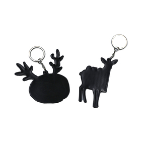 Wholesale Cartoon <b>Anime</b> Cute Kawaii Silicone PVC Deer <b>Keychain</b> Light <b>Keychain</b> Animal Shape 3d Animal Key Chain - Product Image 4