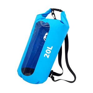 Sac étanche marin en PVC 15L avec logo personnalisé pour la pêche en haute mer avec panneau d'inspection transparent - Product Image 2