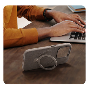 "Étui magnétique en <span class=keywords><strong>Alcantara</strong></span> pour <span class=keywords><strong>iPhone</strong></span> 12/13/<span class=keywords><strong>14</strong></span>/15/16 avec finition en fourrure de haute qualité" - Product Image 4